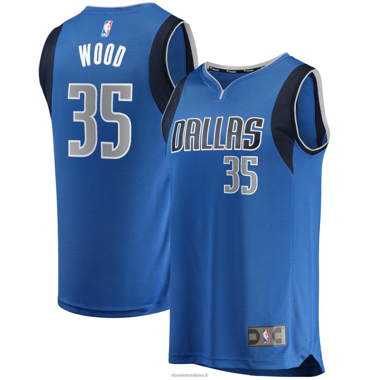 NBA 00F2L7979 dallas mavericks christian wood maglia blu fast break replica