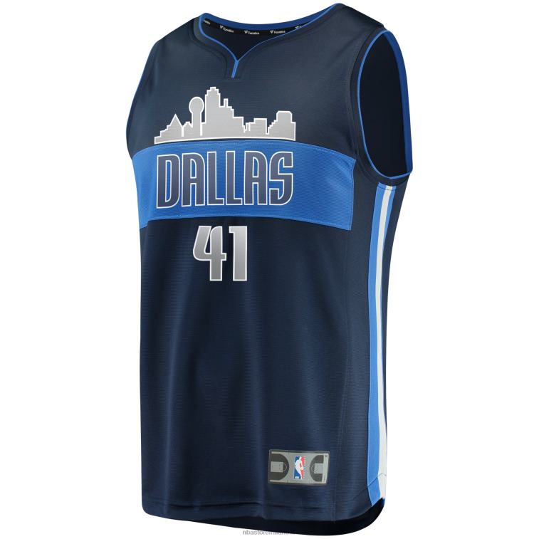 NBA 00F2L991 dallas mavericks dirk nowitzki navy maglia replica fast break