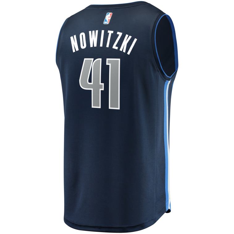 NBA 00F2L991 dallas mavericks dirk nowitzki navy maglia replica fast break