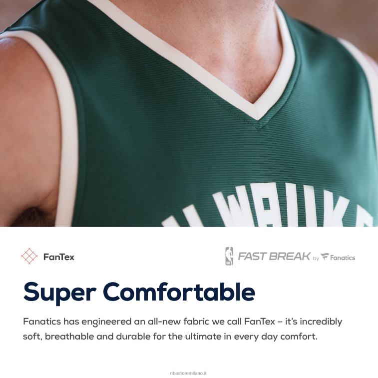 NBA 00F2L197 milwaukee bucks giannis antetokounmpo maglia bianca contropiede replica