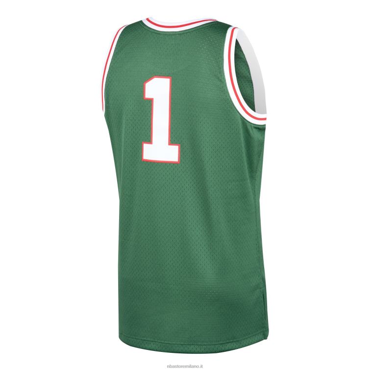 NBA 00F2L6401 maglia swingman milwaukee bucks oscar robertson mitchell & ness green 1970-71 hardwood classics