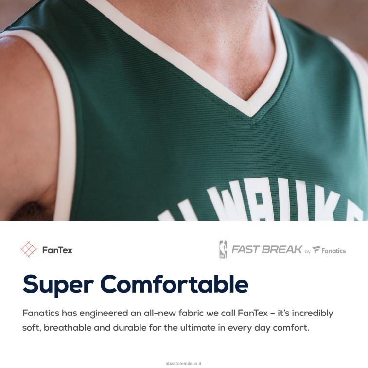 NBA 00F2L6570 milwaukee bucks antetokounmpo maglia replica giocatore verde contropiede