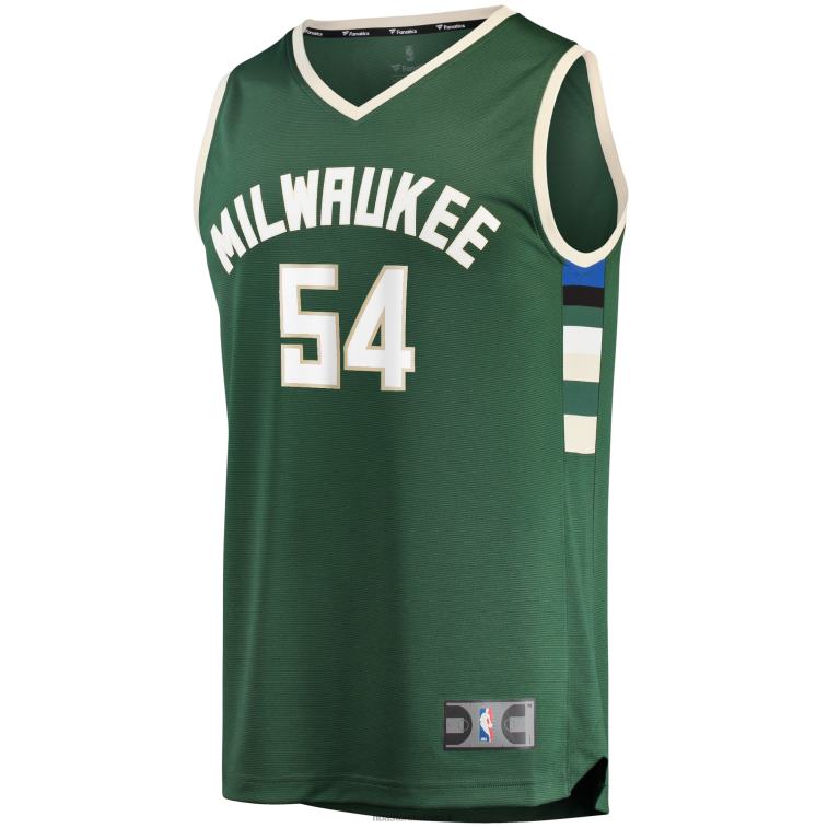 NBA 00F2L8007 maglia milwaukee bucks sandro mamukelashvili hunter verde fast break replica