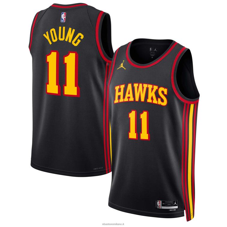 NBA 00F2L211 atlanta hawks trae giovane jordan maglia swingman nera