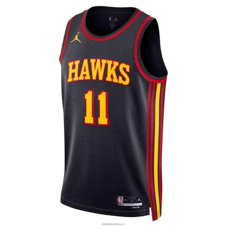 NBA 00F2L211 atlanta hawks trae giovane jordan maglia swingman nera