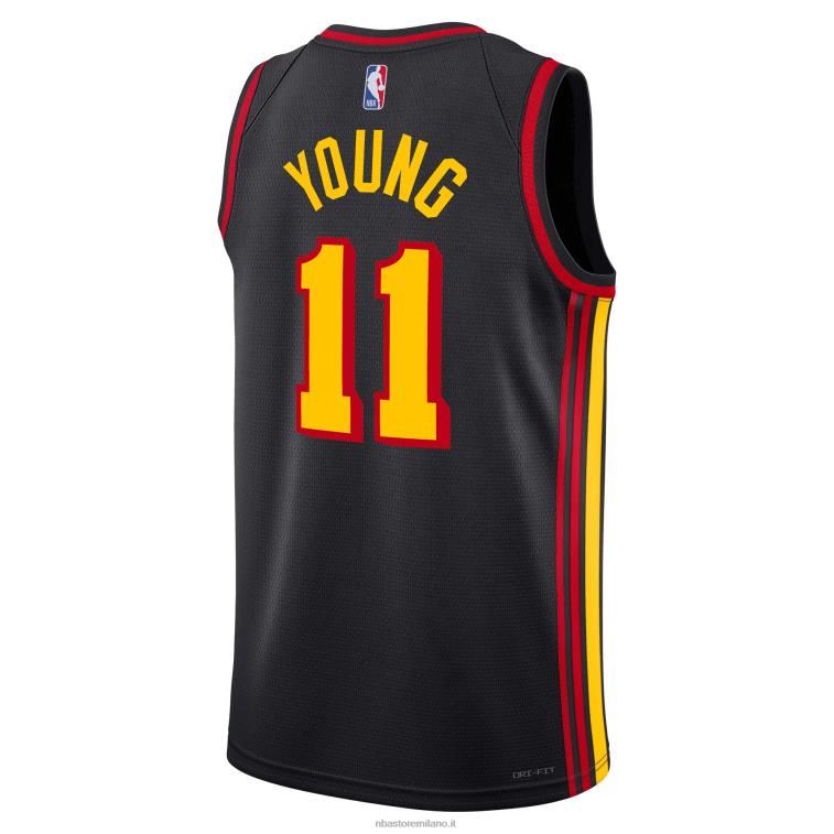NBA 00F2L211 atlanta hawks trae giovane jordan maglia swingman nera