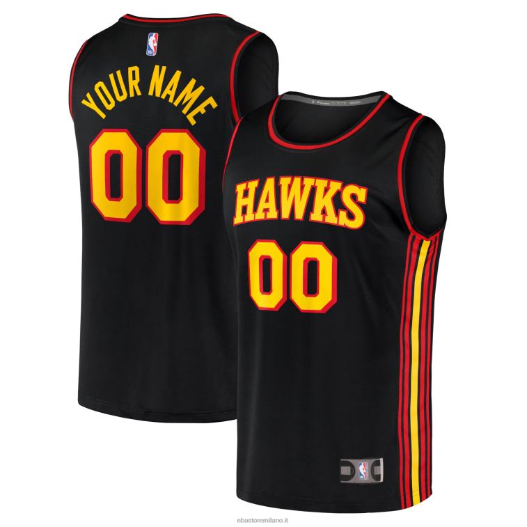 NBA 00F2L276 maglia personalizzata replica fast break nera atlanta hawks