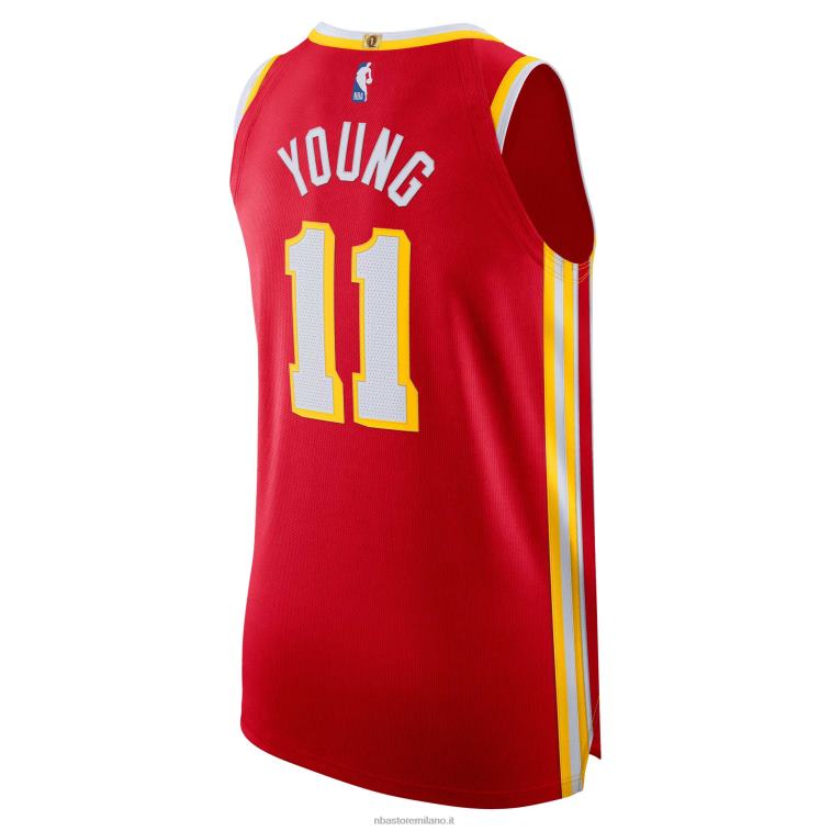 NBA 00F2L2850 atlanta hawks trae giovane nike rosso autentico giocatore maglia