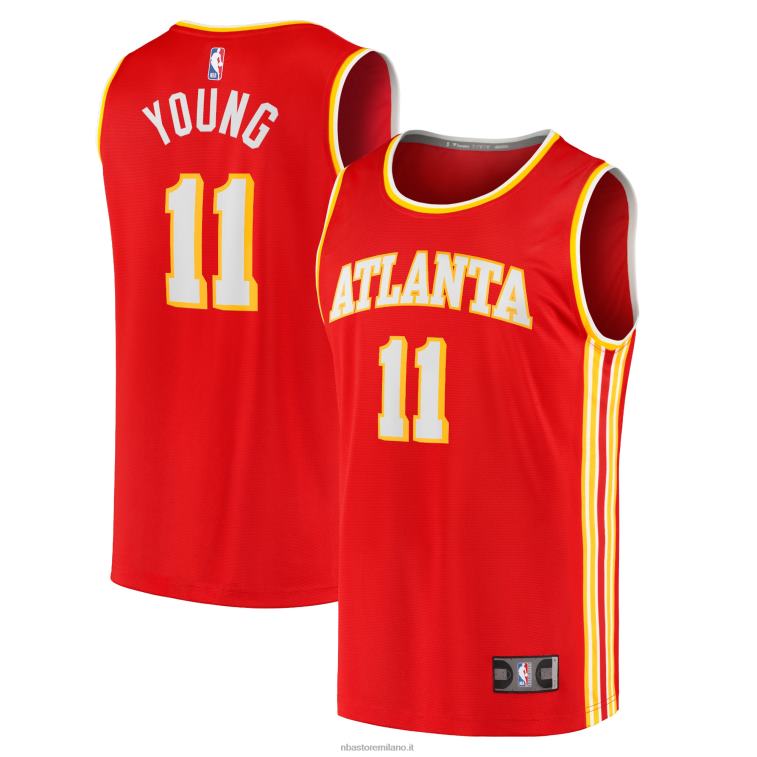 NBA 00F2L334 atlanta hawks trae giovane maglia rossa da giocatore di contropiede veloce