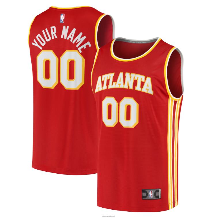 NBA 00F2L7139 maglia personalizzata replica fast break atlanta hawks rossa 2020