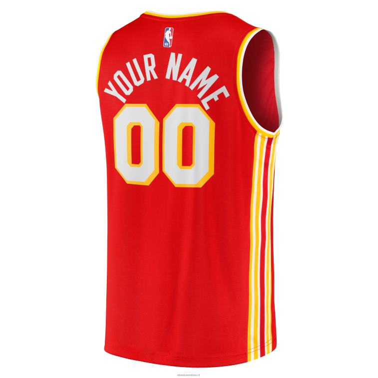 NBA 00F2L7139 maglia personalizzata replica fast break atlanta hawks rossa 2020