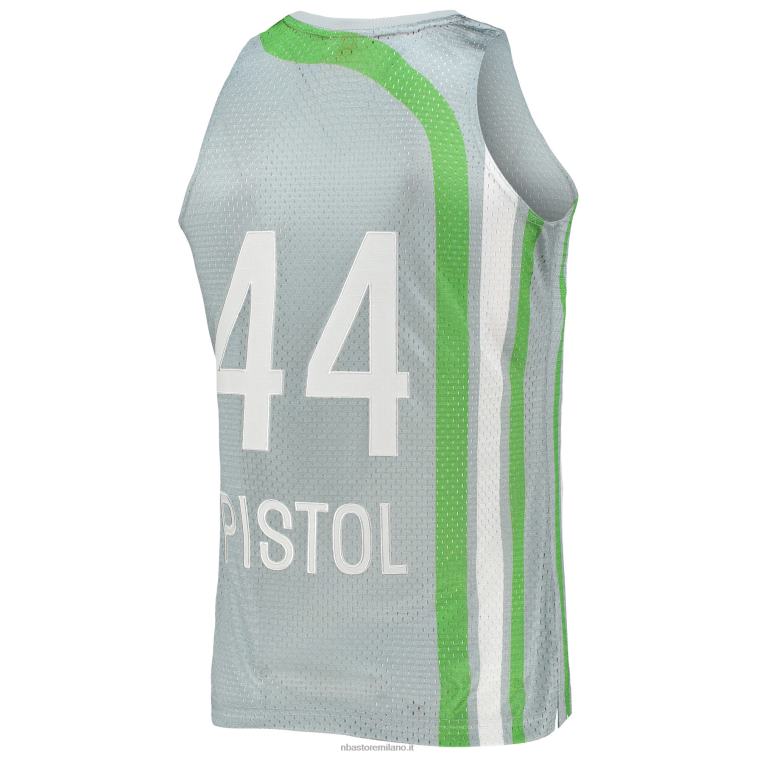 NBA 00F2L7575 atlanta hawks pete maravich argento 75° anniversario 1971-72 hardwood classics swingman maglia
