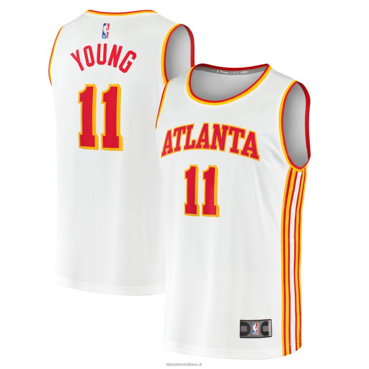 NBA 00F2L847 atlanta hawks trae giovane maglia bianca giocatore contropiede