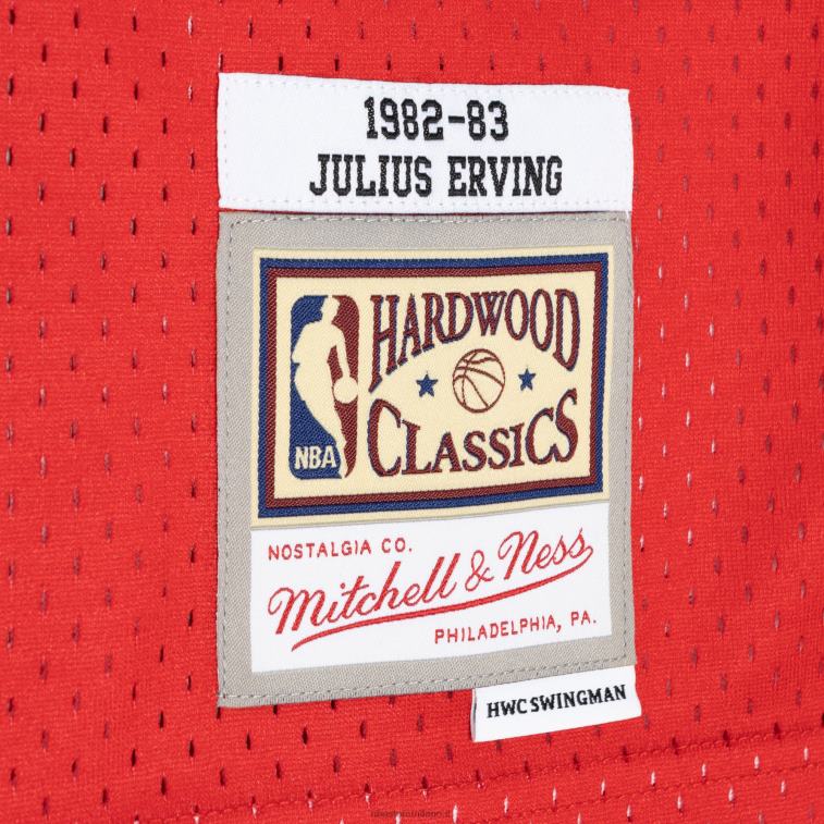 NBA 00F2L1033 Filadelfia 76ers julius erving mitchell & ness royal/red hardwood classici divisa swingman maglia