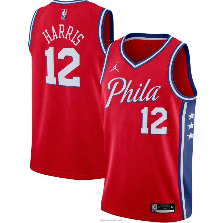 NBA 00F2L11463 philadelphia 76ers tobias harris jordan maglia swingman rossa marca