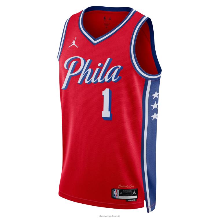 NBA 00F2L115 Filadelfia 76ers james harden jordan maglia rossa swingman marca