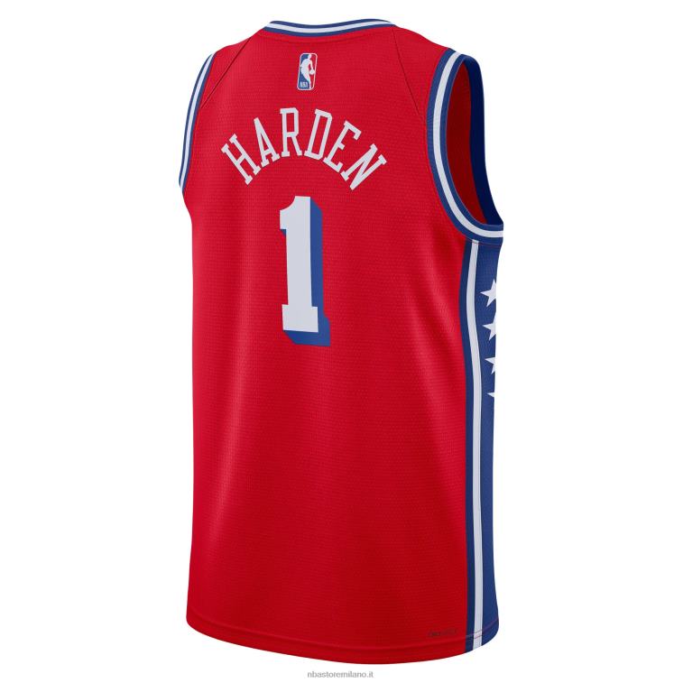 NBA 00F2L115 Filadelfia 76ers james harden jordan maglia rossa swingman marca