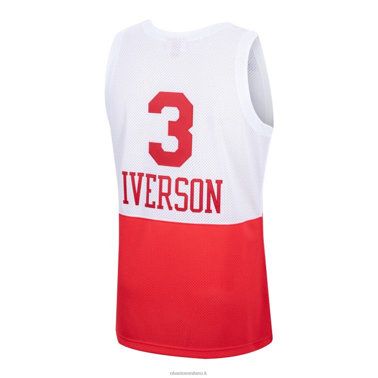 NBA 00F2L1185 philadelphia 76ers allen iverson mitchell & ness white hardwood classics maglia autentica