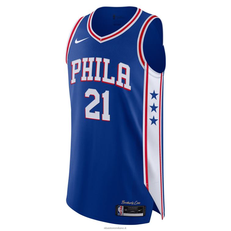 NBA 00F2L126 Filadelfia 76ers joel embiid nike royal giocatore autentico maglia