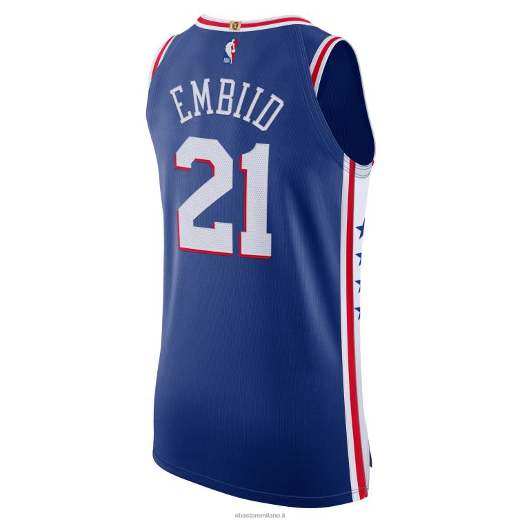 NBA 00F2L126 Filadelfia 76ers joel embiid nike royal giocatore autentico maglia