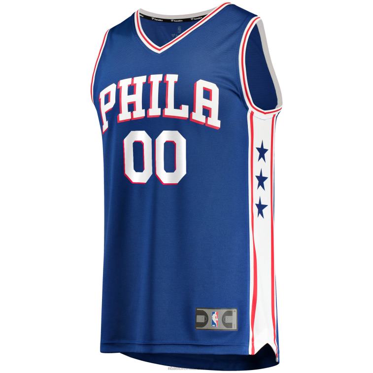 NBA 00F2L288 maglia replica personalizzata dei philadelphia 76ers royal fast break