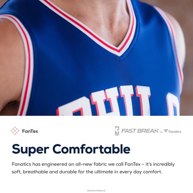 NBA 00F2L288 maglia replica personalizzata dei philadelphia 76ers royal fast break