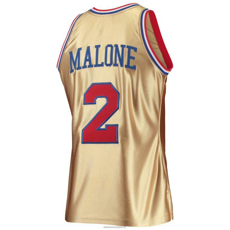 NBA 00F2L2902 Filadelfia 76ers Moses Malone Gold 75th Anniversary Hardwood Classics Swingman Jersey