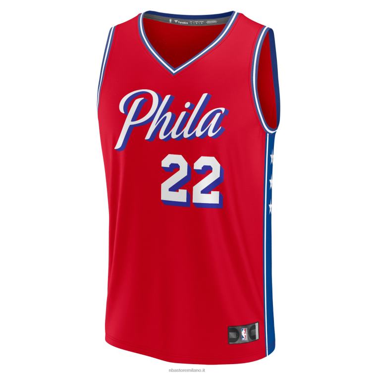 NBA 00F2L4355 Filadelfia 76ers matisse thybulle maglia replica fast break rossa