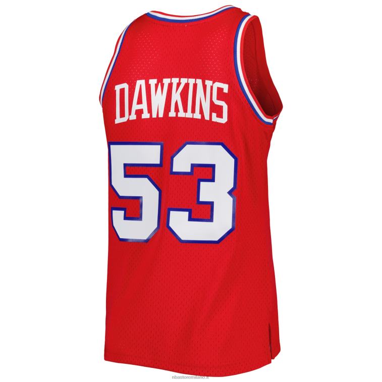 NBA 00F2L5162 philadelphia 76ers darryl dawkins mitchell & ness red hardwood classics 1979-80 maglia swingman