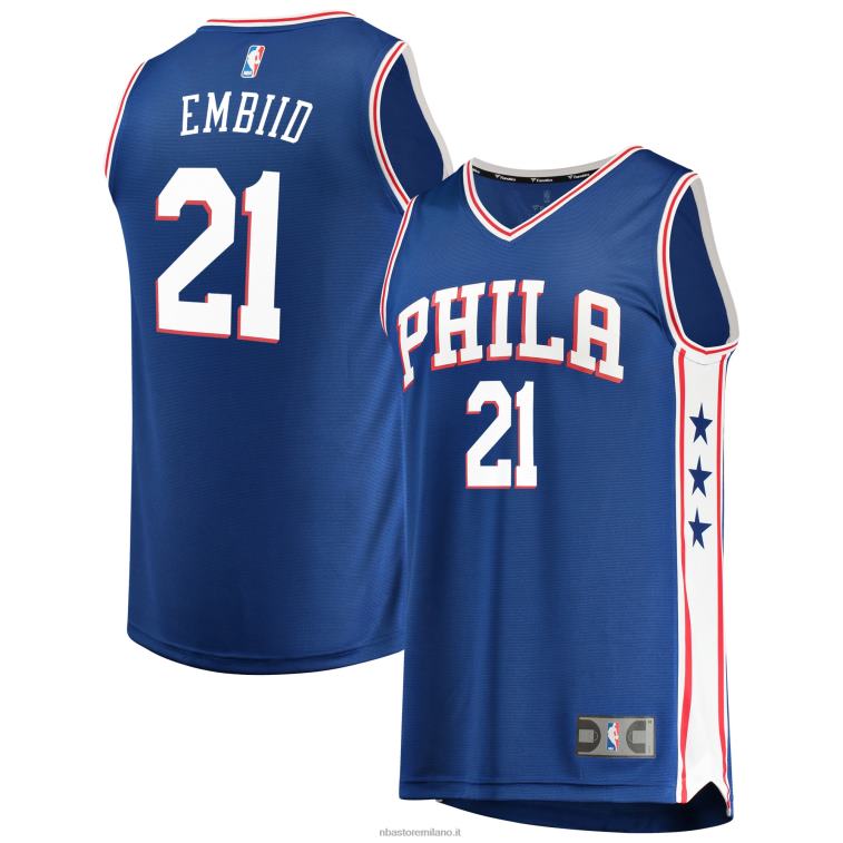 NBA 00F2L51 Filadelfia 76ers joel embiid royal fast break replica squadra colore maglia giocatore