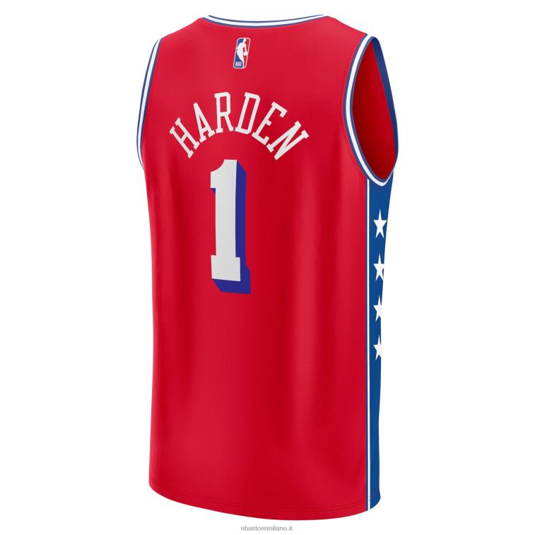 NBA 00F2L537 Filadelfia 76ers james harden maglia rossa giocatore contropiede replica