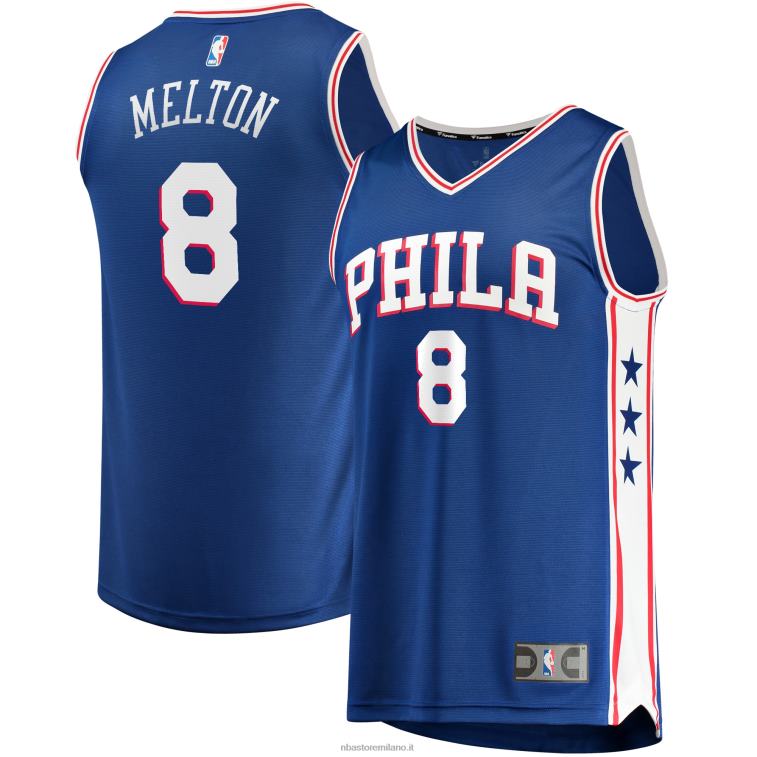 NBA 00F2L6157 Filadelfia 76ers de'anthony melton royal maglia replica fast break