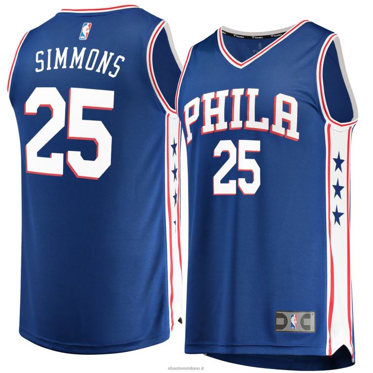 NBA 00F2L7039 Filadelfia 76ers ben simmons royal fast break replica maglia