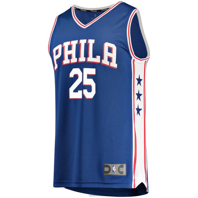 NBA 00F2L7039 Filadelfia 76ers ben simmons royal fast break replica maglia