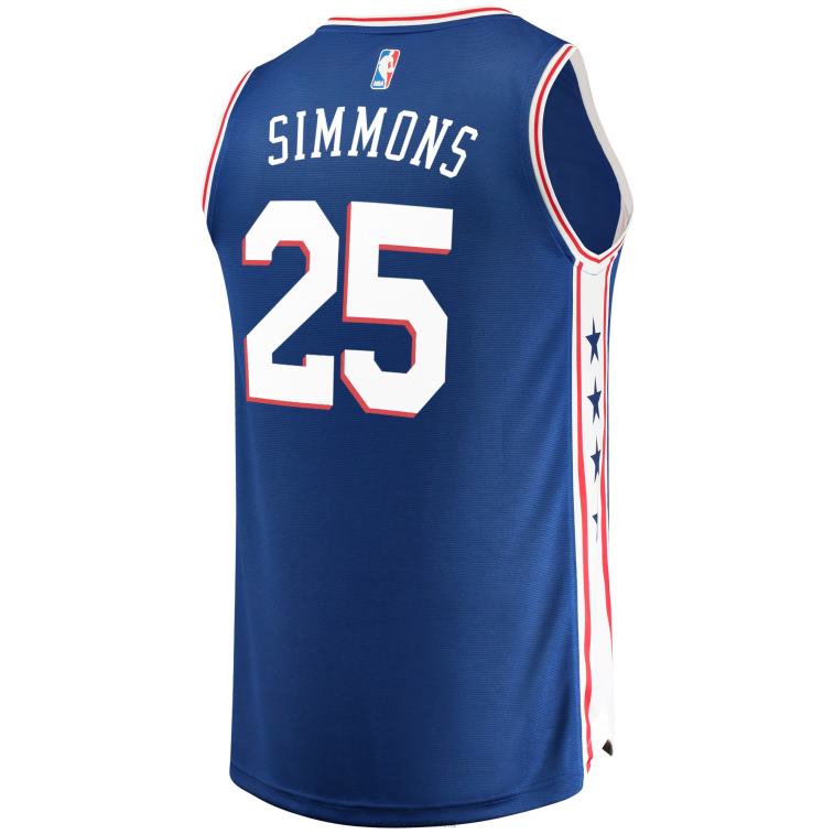 NBA 00F2L7039 Filadelfia 76ers ben simmons royal fast break replica maglia