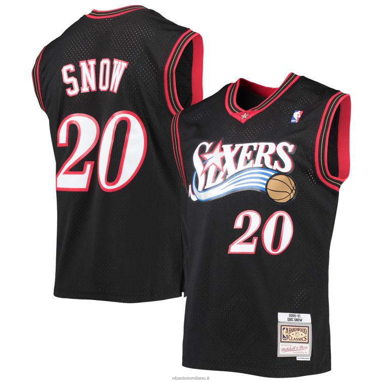 NBA 00F2L7905 Filadelfia 76ers Eric Snow Mitchell & Ness Black Hardwood Classics Swingman Jersey