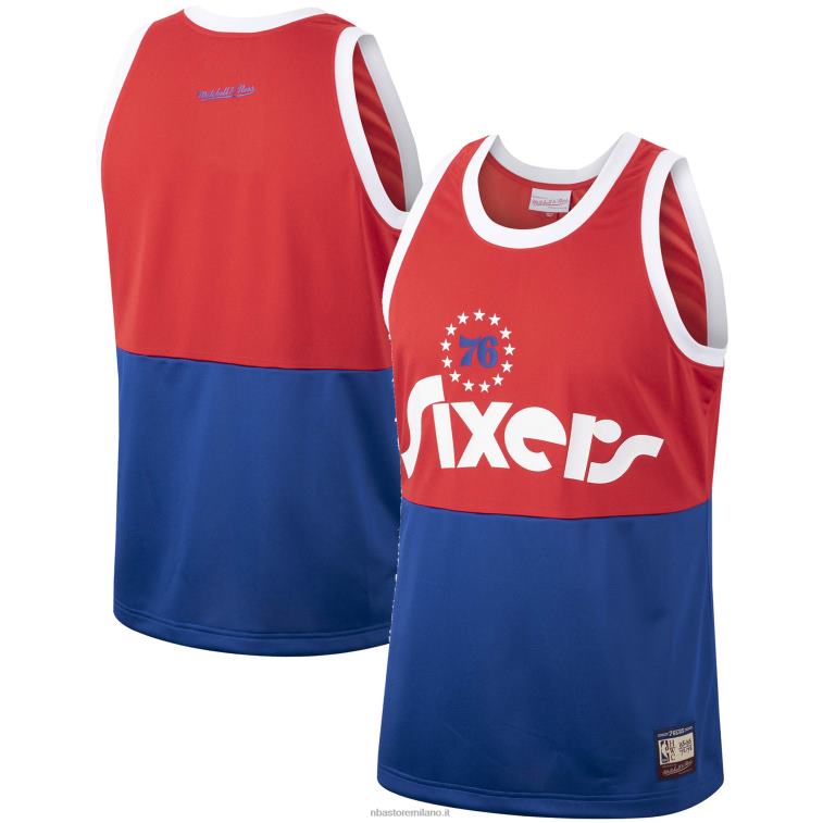 NBA 00F2L8708 Filadelfia 76ers Mitchell & Ness Red Hardwood Classics Team Heritage Fashion Jersey