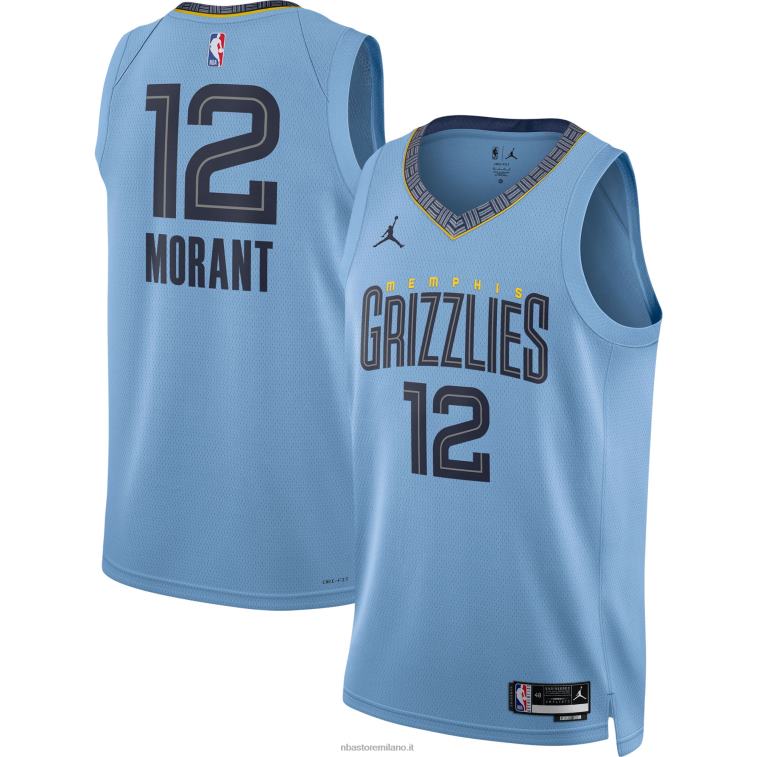 NBA 00F2L17 memphis grizzlies ja morant jordan marca maglia swingman azzurra