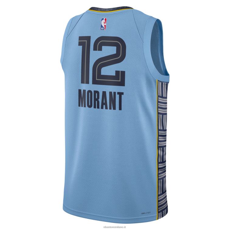 NBA 00F2L17 memphis grizzlies ja morant jordan marca maglia swingman azzurra