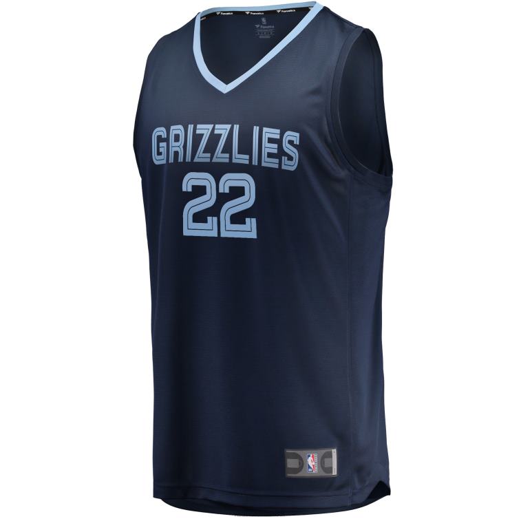 NBA 00F2L509 memphis grizzlies desmond bane maglia replica fast break navy