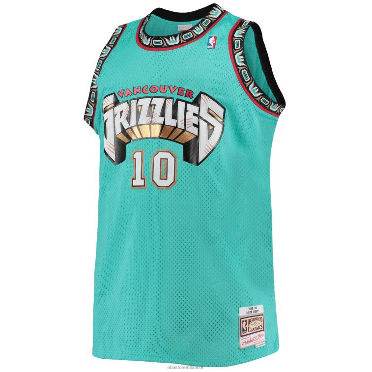 NBA 00F2L1042 vancouver grizzlies mike bibby mitchell & ness teal big & tall maglia classica in legno duro
