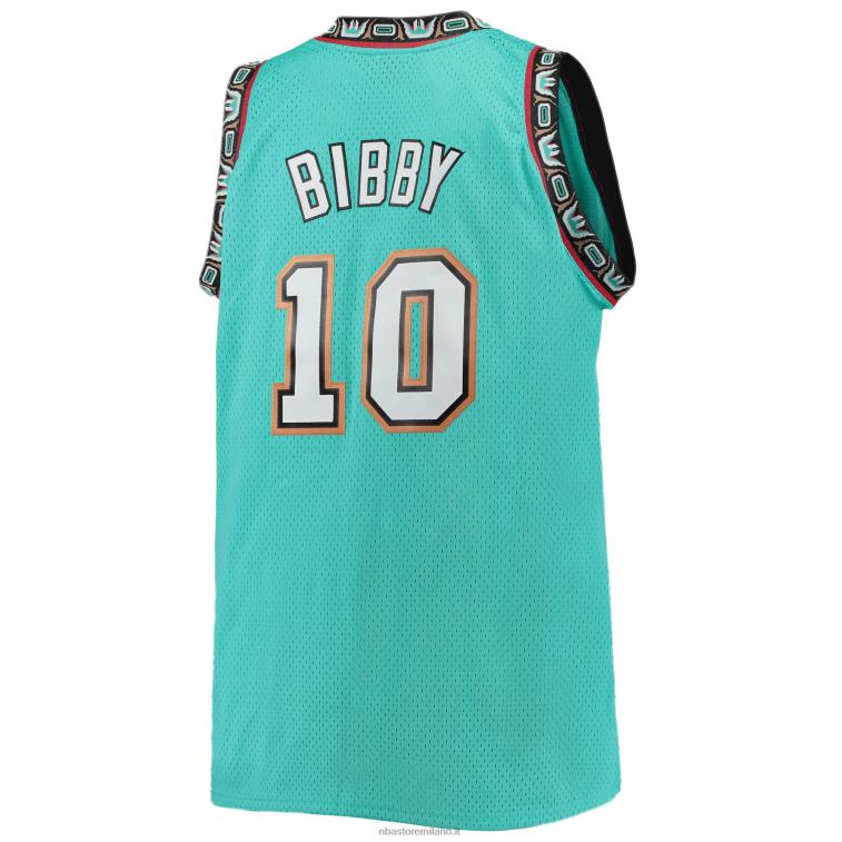 NBA 00F2L1042 vancouver grizzlies mike bibby mitchell & ness teal big & tall maglia classica in legno duro