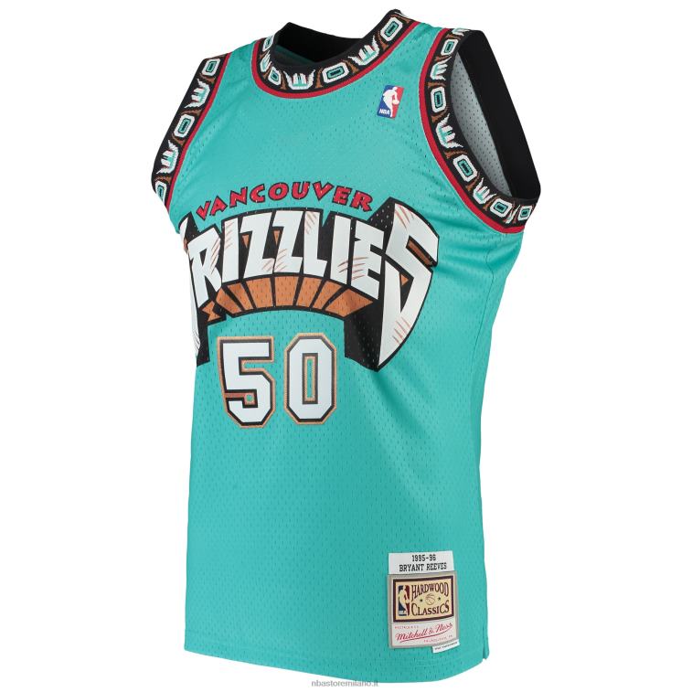 NBA 00F2L1353 vancouver grizzlies bryant reeves mitchell & ness turchese hardwood classici swingman jersey