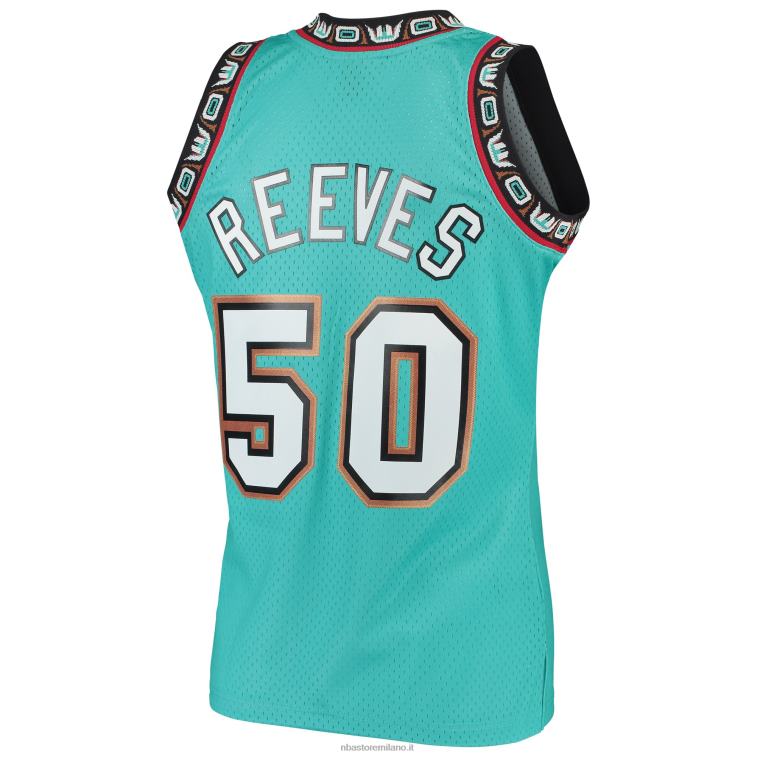 NBA 00F2L1353 vancouver grizzlies bryant reeves mitchell & ness turchese hardwood classici swingman jersey