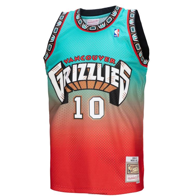 NBA 00F2L2045 vancouver grizzlies mike bibby red/teal hardwood classics fadeaway swingman player jersey