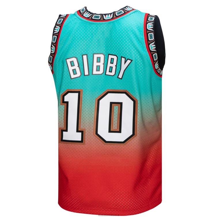 NBA 00F2L2045 vancouver grizzlies mike bibby red/teal hardwood classics fadeaway swingman player jersey
