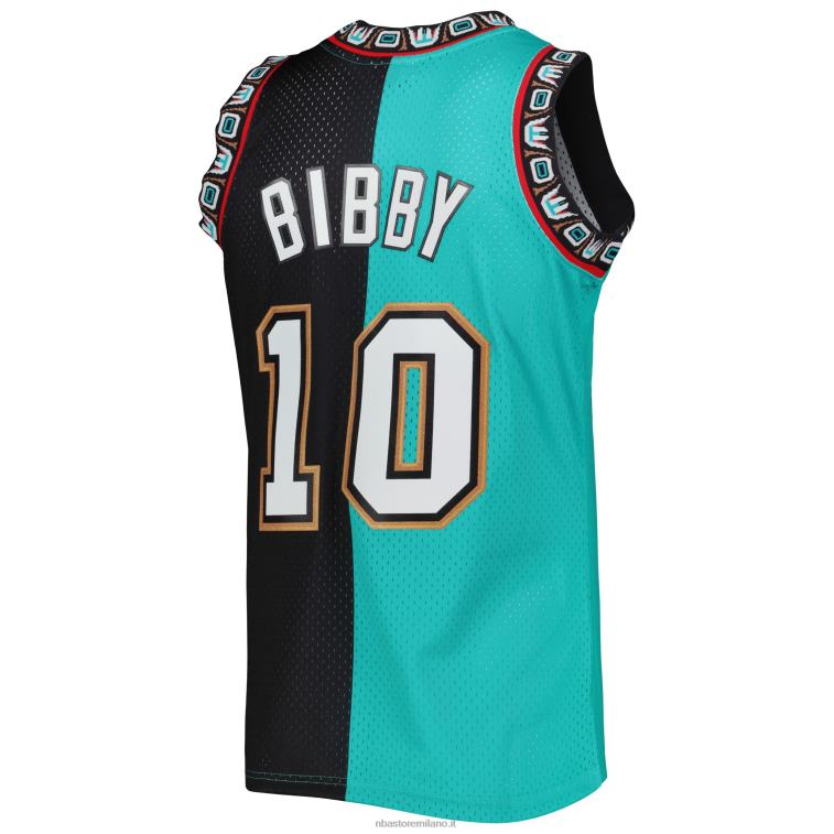 NBA 00F2L403 vancouver grizzlies mike bibby turchese/nero hardwood classici split swingman jersey