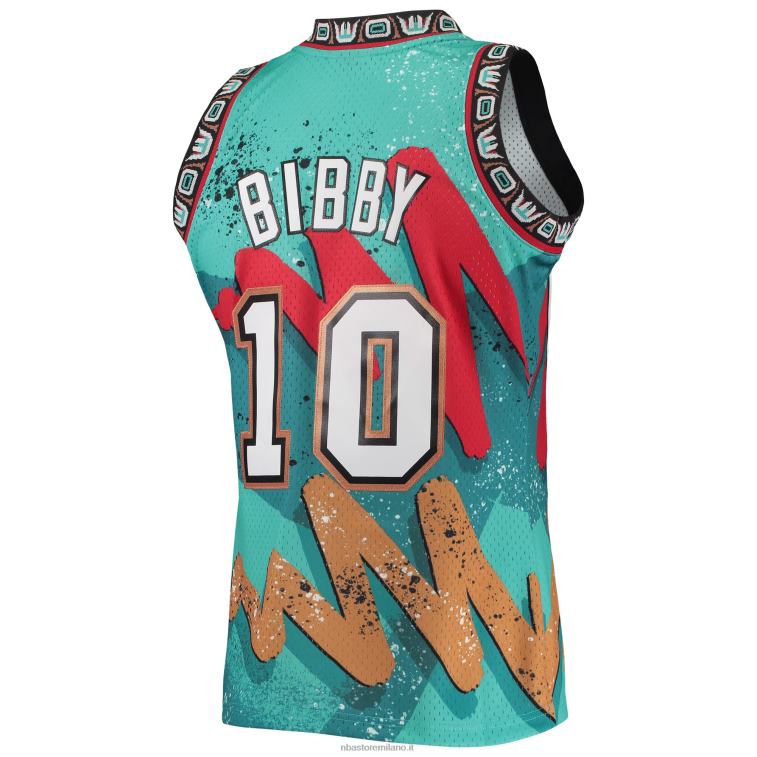 NBA 00F2L6814 vancouver grizzlies mike bibby mitchell & ness teal hardwood classici hyper hoops swingman jersey