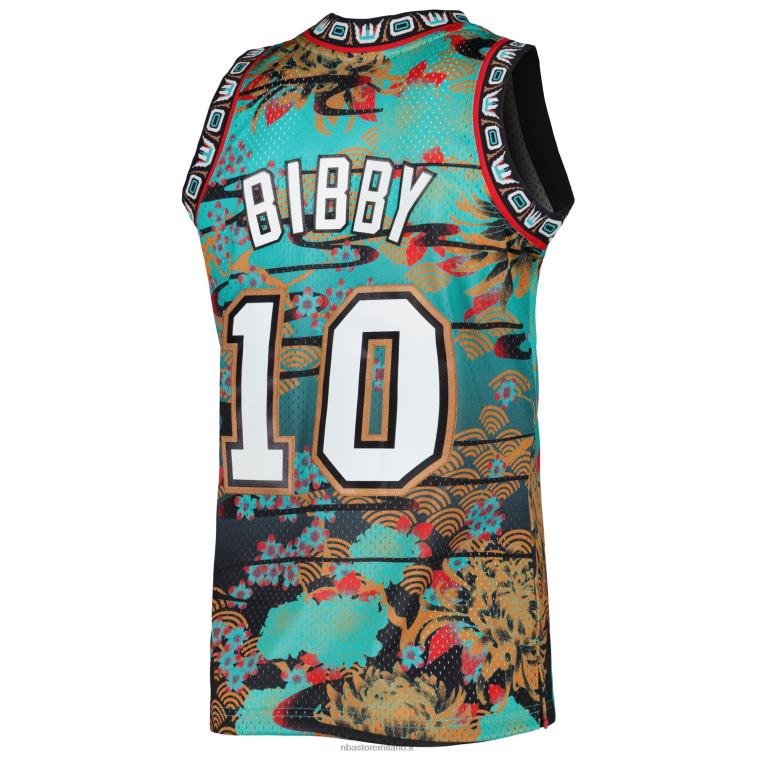 NBA 00F2L6838 vancouver grizzlies mike bibby turchese hardwood classici maglia swingman capodanno lunare
