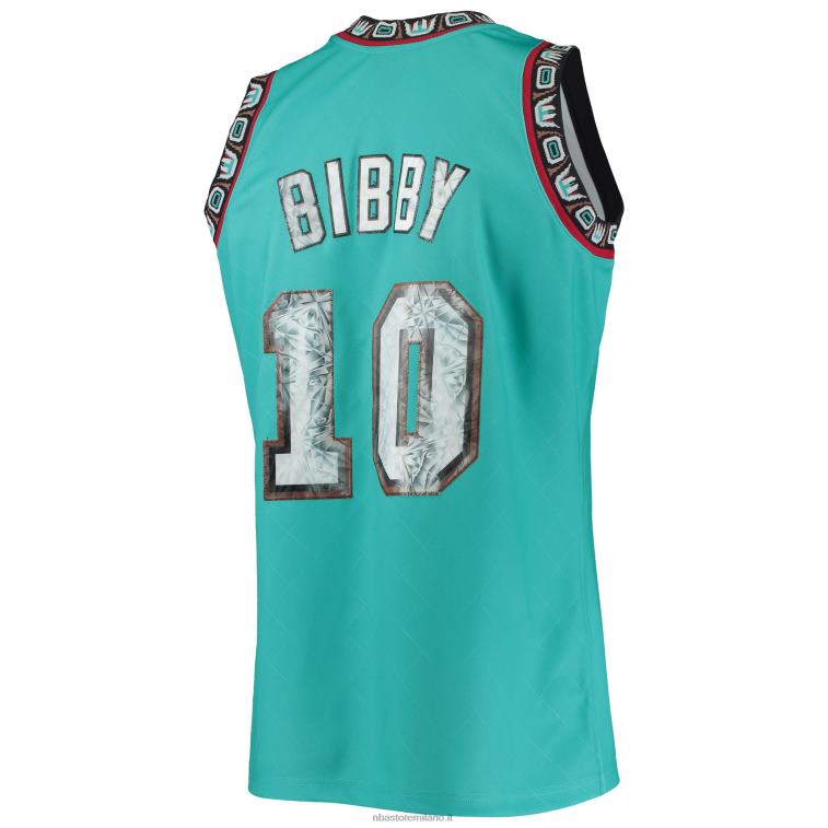 NBA 00F2L7056 vancouver grizzlies mike bibby turchese hardwood classici 75° anniversario maglia swingman diamante